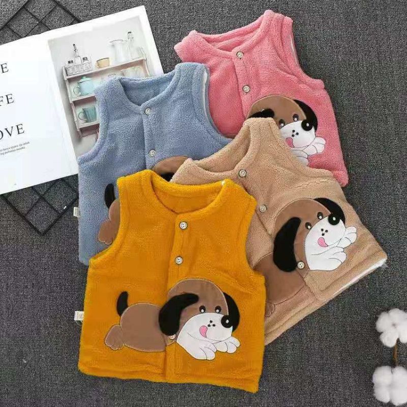 Áo gile lông xù QCCC cho bé 7 - 15 kg