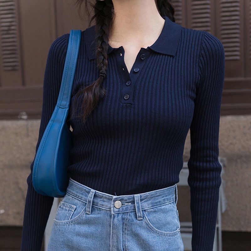 Áo thun cổ trụ tay dài dành cho nữ phong cách thời trang năng động 21