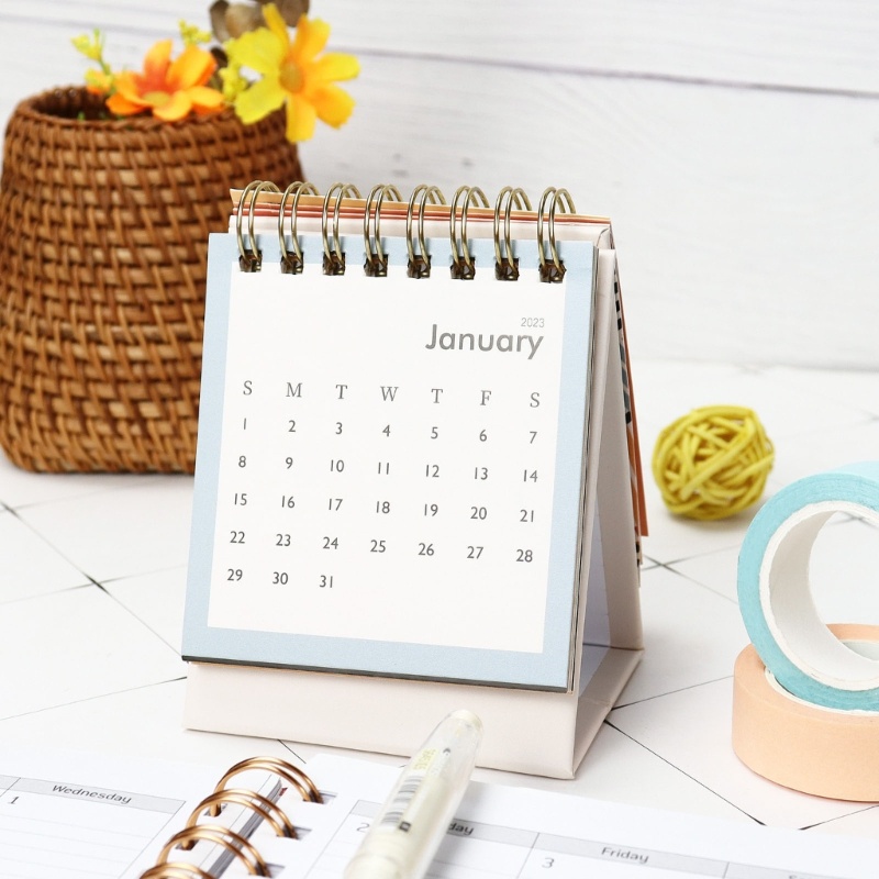 Lịch Để Bàn Mini 18 Tháng Năm 2022 Sang Dec 2023 Thiết Kế Dễ Thương