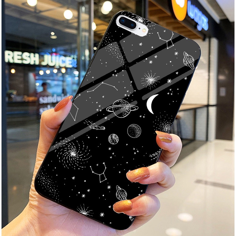 Ốp Lưng IPHONE 6,6S,6 PLUS,6S PLUS,7,8,7 PLUS,8 PLUS Ốp kính bóng cao cấp Phi Hành Gia