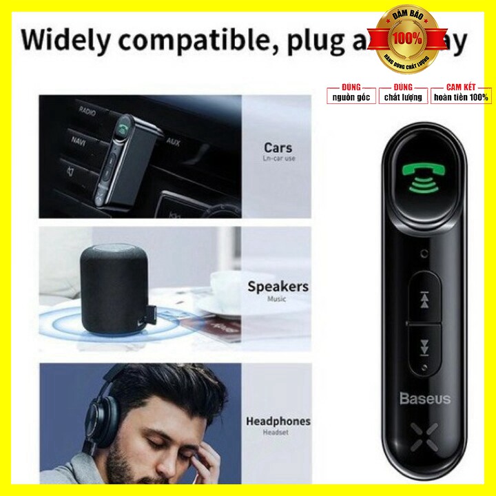 Bộ thu phát Bluetooth Receiver Baseus WXQY-01 Bluetooth version: v5.0, Cổng sạc micro USB