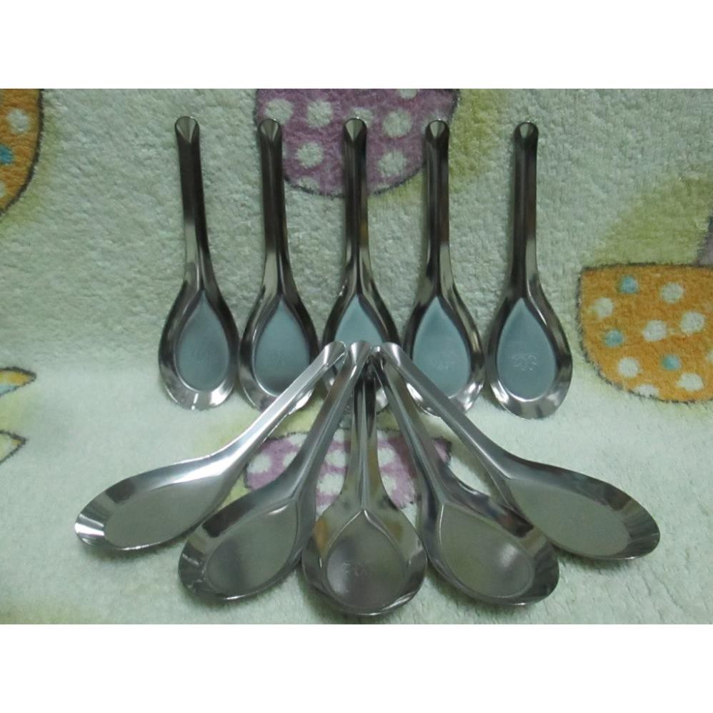 Thìa inox ăn cơm, phở không gỉ nhiều mãu (Mẫu ngẫu nhiên)