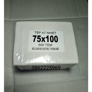 Giấy in nhiệt 70x100.75x100 .80x100.100x150 dạng tập .xếp 500tem dùng cho máy in nhiệt shoptida. HPRT .SP46.XP-DT108B
