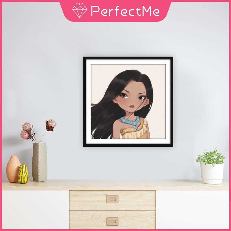 Tranh Đính Đá 5D Tự Làm 30x30cm Hình Công Chúa Disney Trang Trí Nhà Cửa