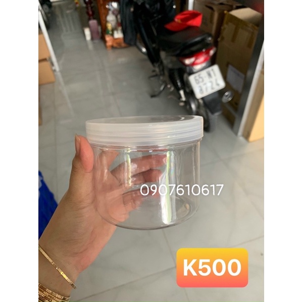 Hủ pet 500g trong suốt, hủ chiết mỹ phẩm