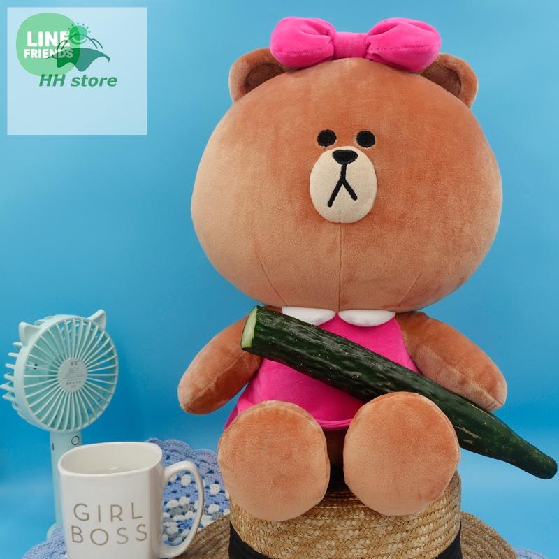 LINE FRIENDS Giao Hàng Nhanh Thú Nhồi Bông Mềm Hình Gấu Nâu Thỏ Choco Sally Gà Cony Phiên Bản Phải Làm Quà Sinh Nhật Cho Béhuhuan