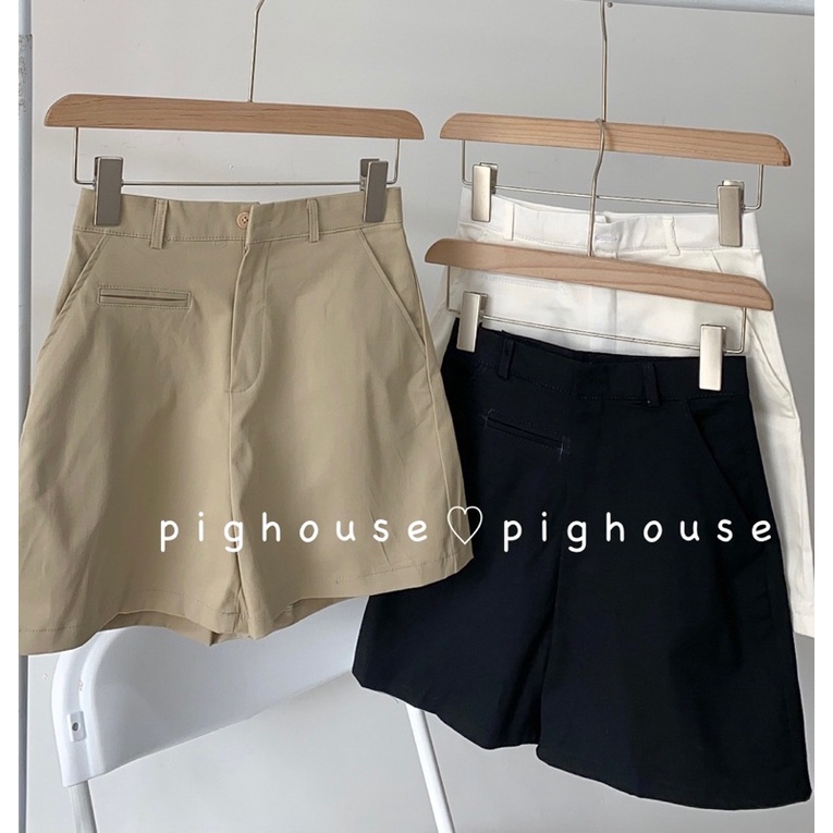 Quần đùi short nữ lưng cao túi mổ chất kaki mã 871