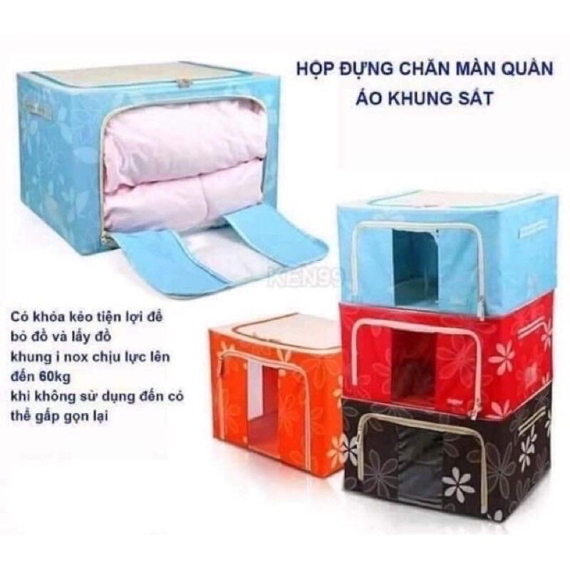 Túi đựng quần áo, chăn màn khung kim loại chắc chắn