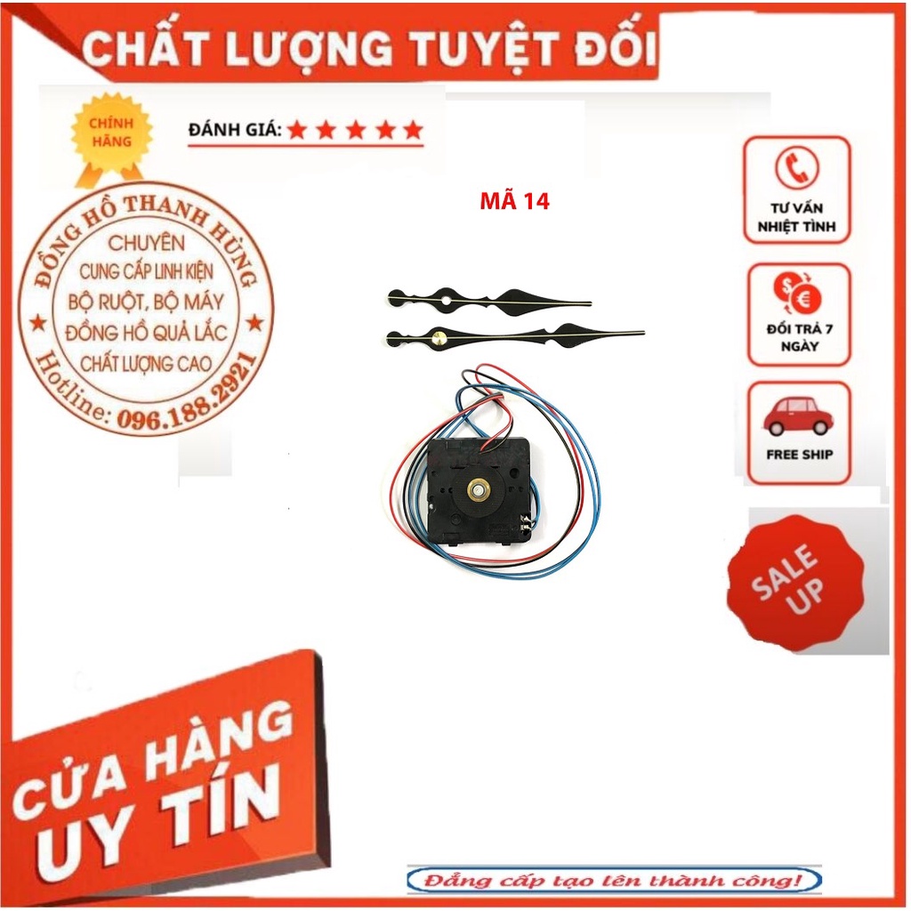 Máy đồng hồ quả lắc cây xịn chạy 2 kim- Đồng Hồ Thanh Hùng