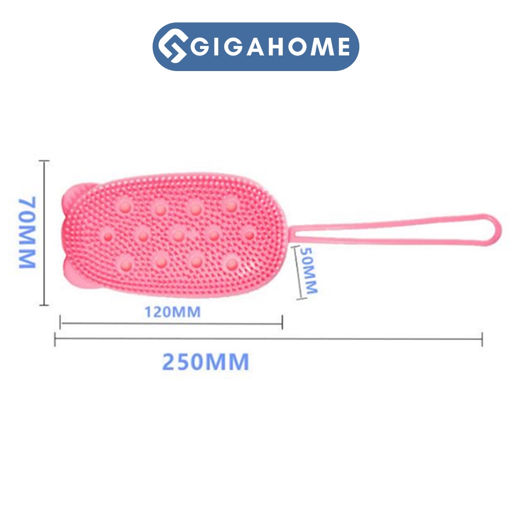 Bông Tắm Silicone Tạo Bọt Massage, Tẩy Da Chết 2 Mặt Hình Chuột GIGAHOME 9743
