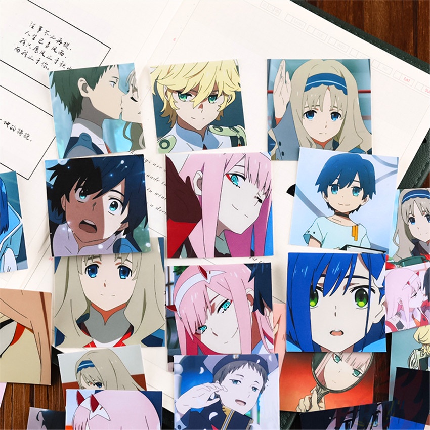 ★★★ DARLING in the FRANXX Q-6 Mini Diary Manual Stickers ★★★  50Pcs/Set DIY Fashion Album Decor Decals Stickers