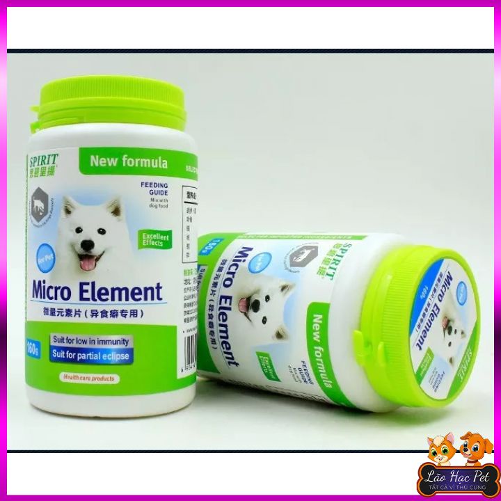 Combo 2 lọ khoáng chất Spirit cho chó - Bổ sung Vitamin, khoáng chất, các chất vi lượng cho chó