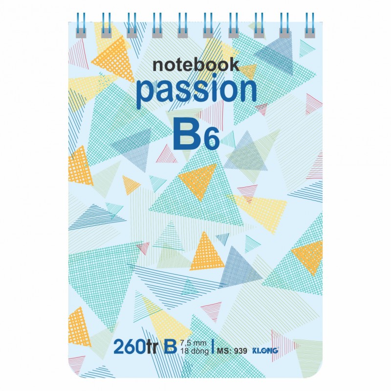 Sổ lò xo kép ngang B6 - 260 trang KLONG MS: 939