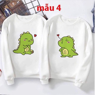 Áo đôi dài tay các mẫu chất nỉ da cá dày dặn