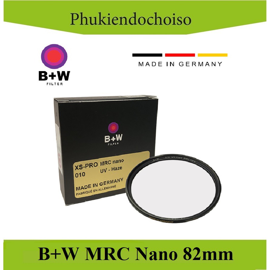 Kính lọc Filter B+W 82mm XS-Pro Digital 010 UV-Haze MRC nano ( Chính hãng Hoằng Quân).Tặng 01 da cừu lau len (sịn)