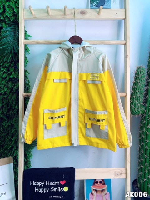 🌵 𝐓𝐡𝐞𝐔𝐥𝐳𝐳𝐚𝐧𝐠 🌵 006 Áo Khoác Kaki Vàng-Kem 2 Lớp Cao Cấp. Bomber Jacket Unisex Bán Sỉ | BigBuy360 - bigbuy360.vn