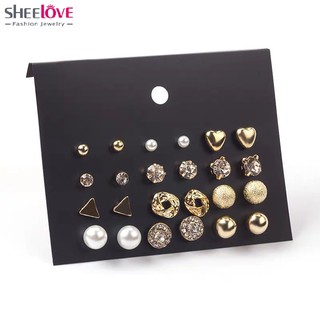 Set 12 đôi bông tai siêu xinh- sheeloveshop