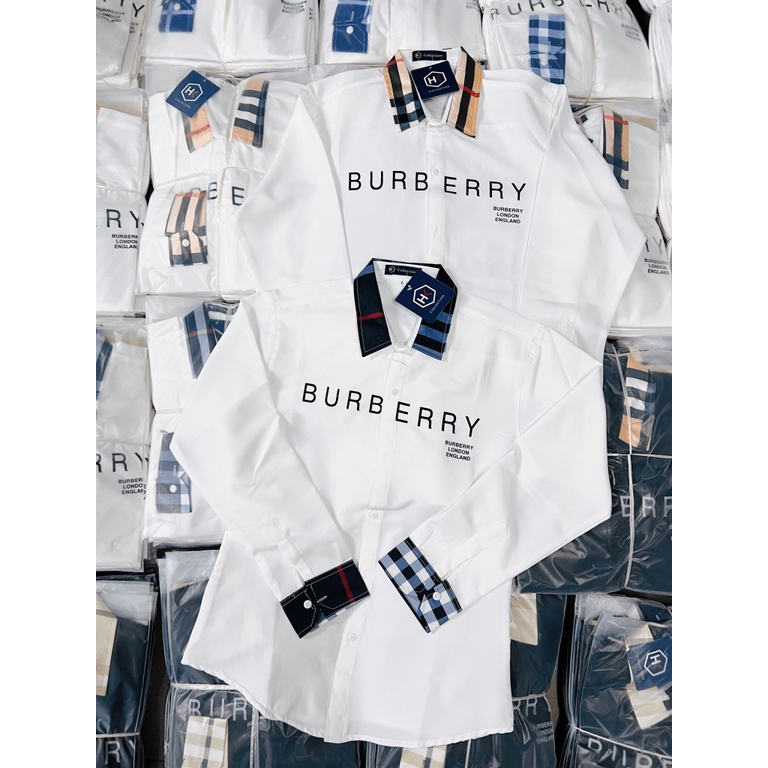 (Free Ship) ÁO SƠ MI NAM CỔ PHỐI SỌC BUPBERY VẢI POLO CÁ SÂ.U MỀM MỊN MÁT KHÔNG NHĂN HÌNH SHOP CHỤP THẬT BAO ĐỔI TRẢ HV
