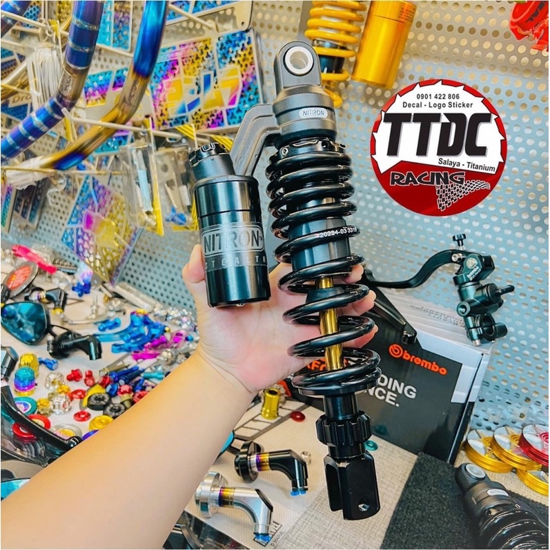 Phuộc Nitron 1:1 dành cho xe Airblade mẫu Full Black tăng chỉnh thật ✌