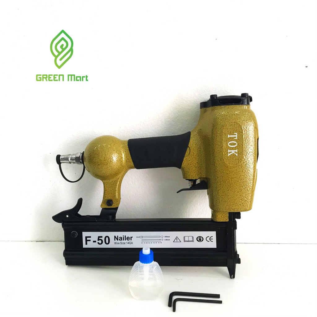 Súng bắn đinh gỗ F50 TOK dùng hơi - hàng Nhật Bản chính hãng bảo hàng 6 tháng