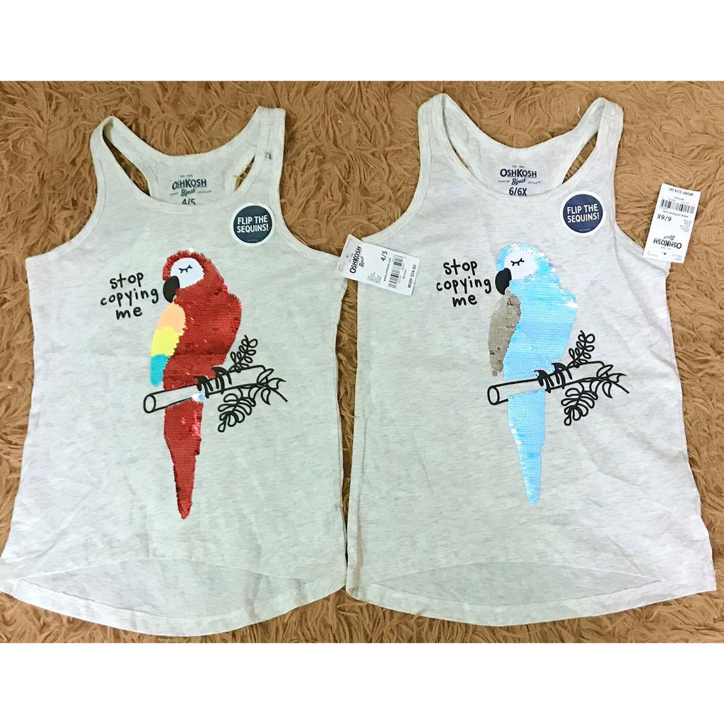 Áo ba lỗ kim sa Oshokosh cho bé gái 1-10T A155O