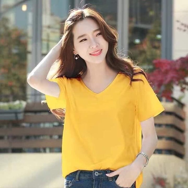 💞SALE MẠNH💞Áo Phông Nữ Cổ Tim chất mát lạnh