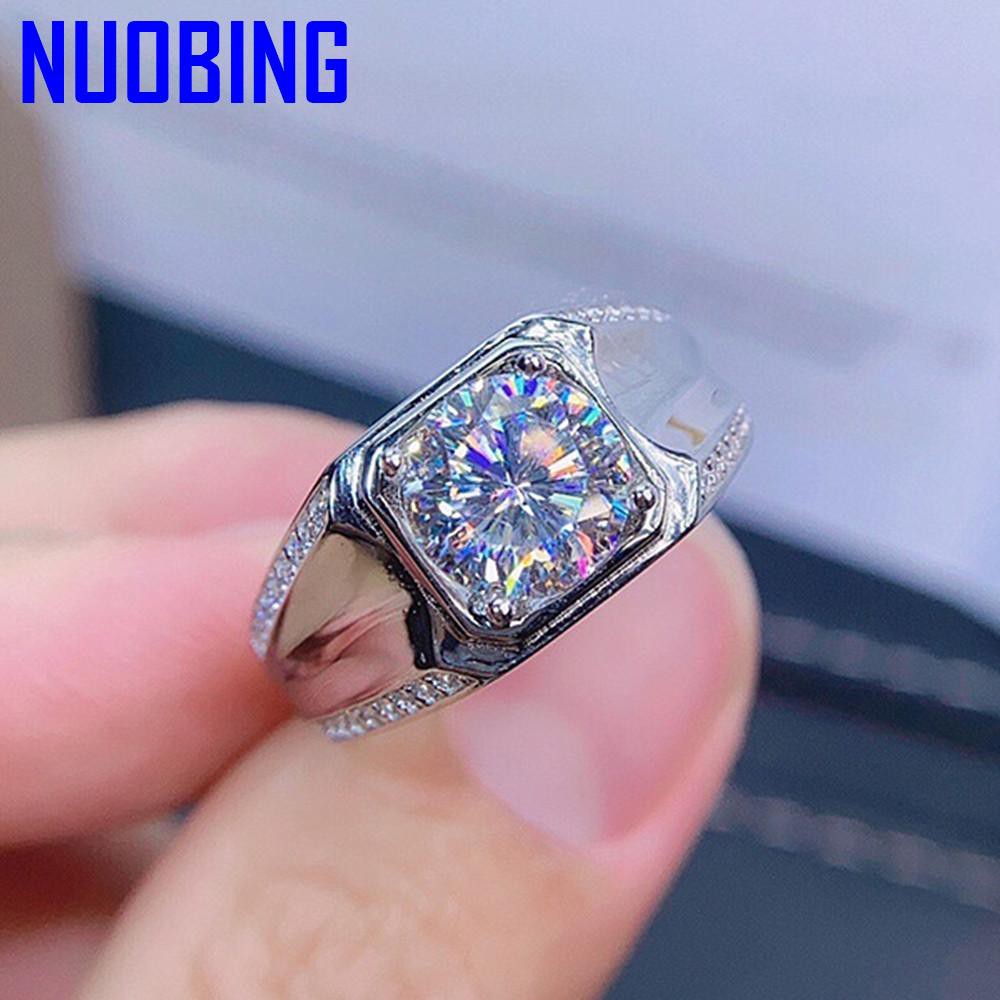 Fashion Brand Square Crystal Zircon Diamonds Gemstones Rings For Men White Gold Silver Color Bague Jewelry Wedding Party Gifts|Rings|