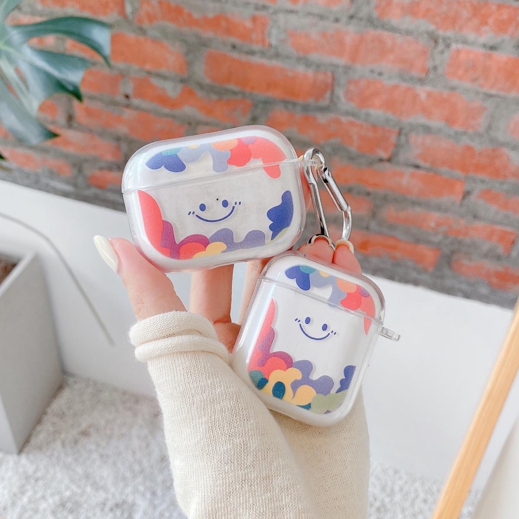 Airpods Jane color Smiley Soft TPU Case Wireless Headset Cover For Airpods 1/2/3 pro