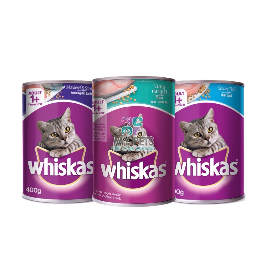 (Lon 400g) Thức ăn Pate Whiskas cao cấp dành cho mèo lớn