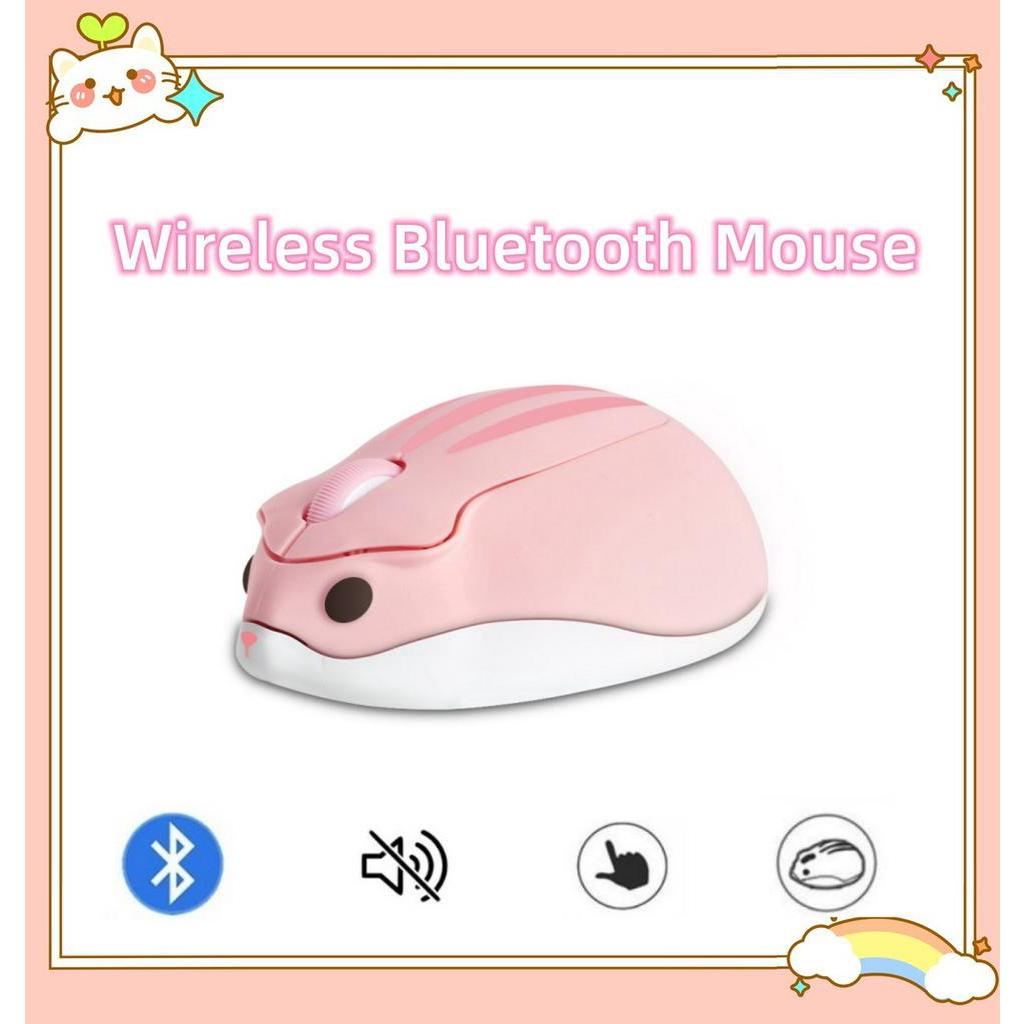 Chuột Bluetooth Không Dây Di Động Hình Chuột Hamster Dễ Thương Không Gây Tiếng Ồn Cho PC Laptop Notebook Trẻ Em