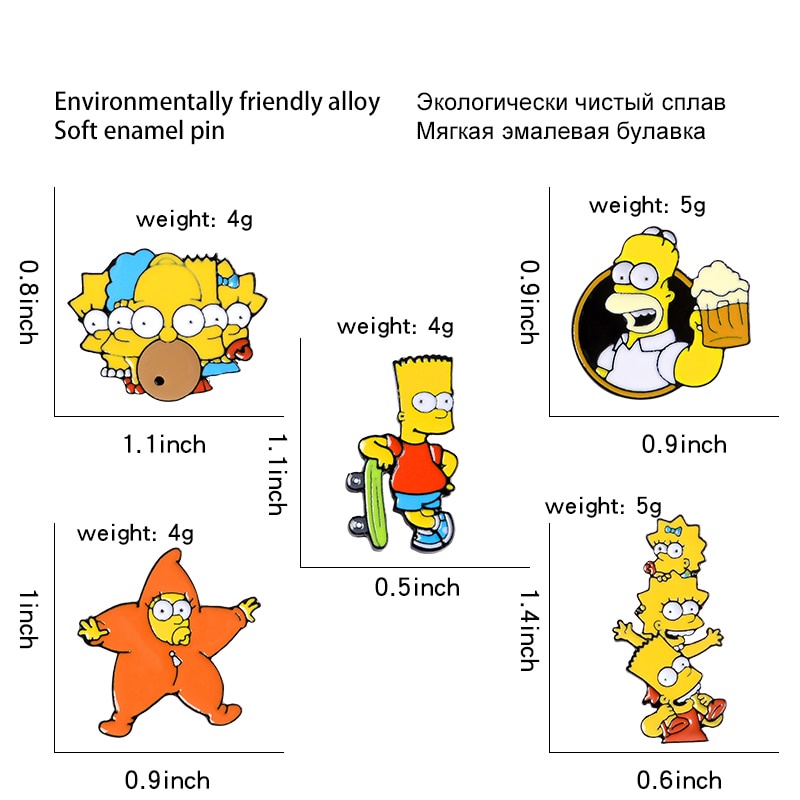 Ghim CàI ÁO HìNh Nhân VậT HoạT HìNh Simpsons Dễ Thương Cho Nam Nữ