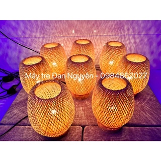 Đèn ngủ, đèn ngủ mây tre, đèn để bàn, đèn trang trí