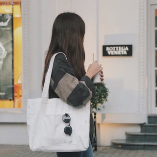 Túi vải canvas Basic Tote Bag - Cúc Craft - Trắng