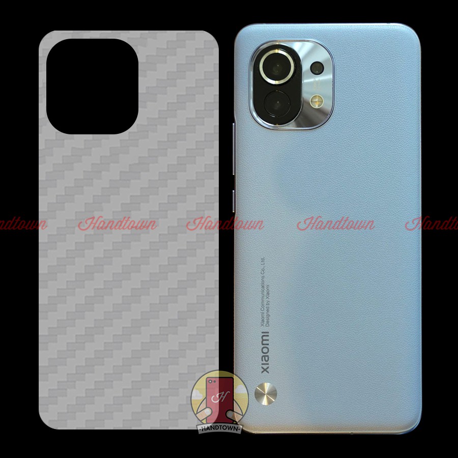 Miếng Dán Lưng Cacbon Xiaomi Mi 11 mi11 Không Full Viền Bảo Vệ Mặt Lưng Máy Khỏi Bụi Bẩn Chống Trầy Xước Mặt Lưng Máy