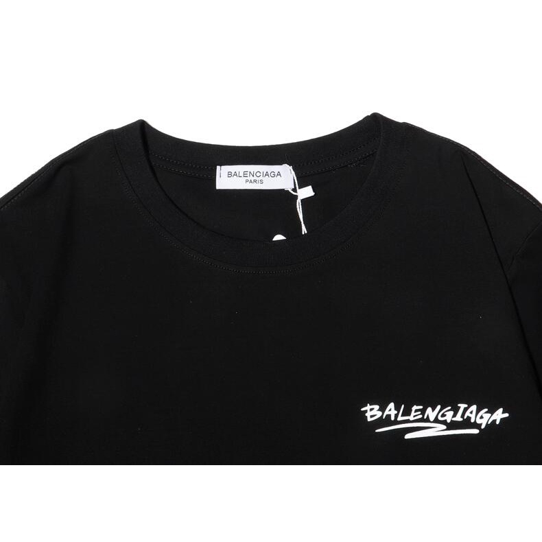 Áo Thun Balenciag Tay Ngắn Chất Liệu Cotton In Hoạ Tiết Đơn Giản Trẻ Trung