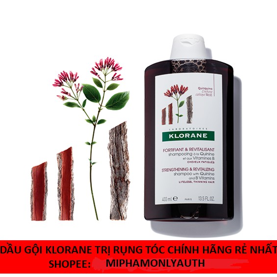 Dầu gội trị rụng tóc Klorane Quinine B6 200ml