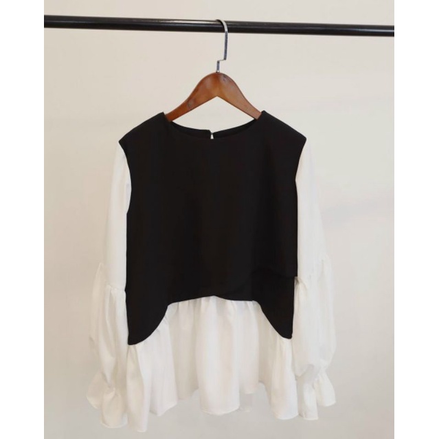 Áo bầu dài tay phối trẻ trung TĐ