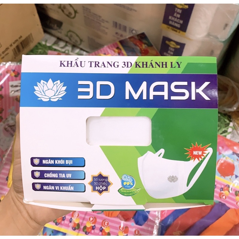 HỘP 50c KHẨU TRANG 3D MASK.KHẨU TRANG Y TẾ HÀNG CÔNG TY