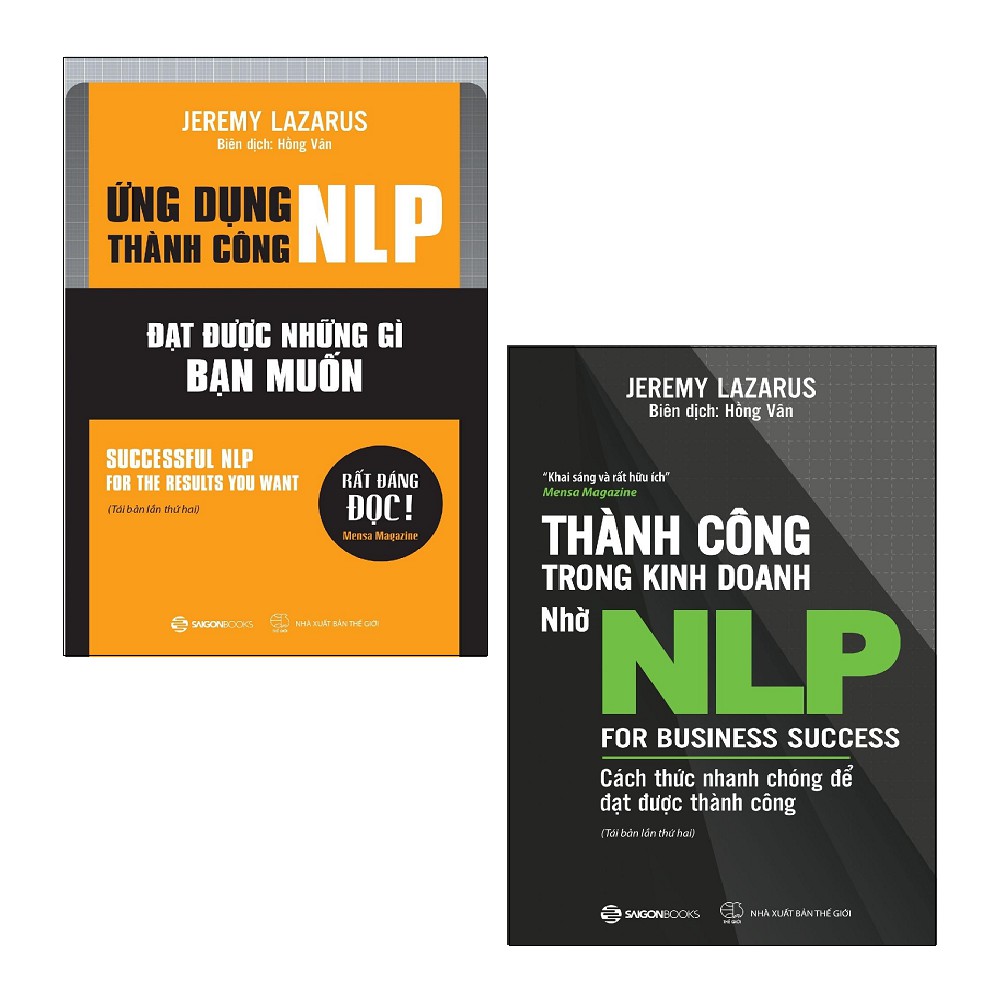 Sách - Combo: Ứng Dụng Thành Công NLP - Đạt Được Những Gì Bạn Muốn + Thành Công Trong Kinh Doanh Nhờ NLP