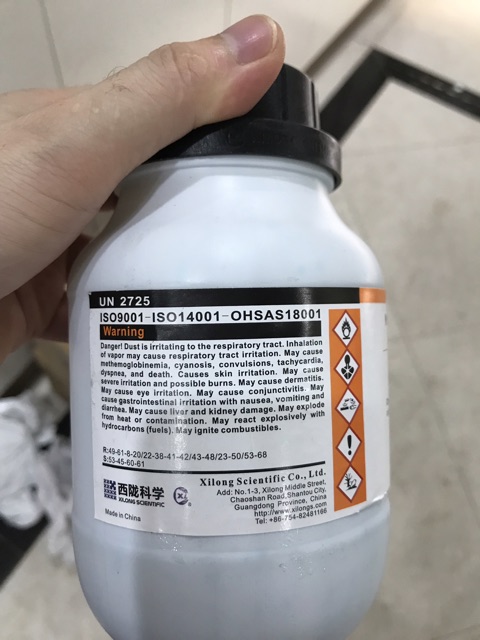 Hoá chất Nickel nitrate hexahydrate CAS 13478-00-7 NiN2O6 6H2O lọ 500g