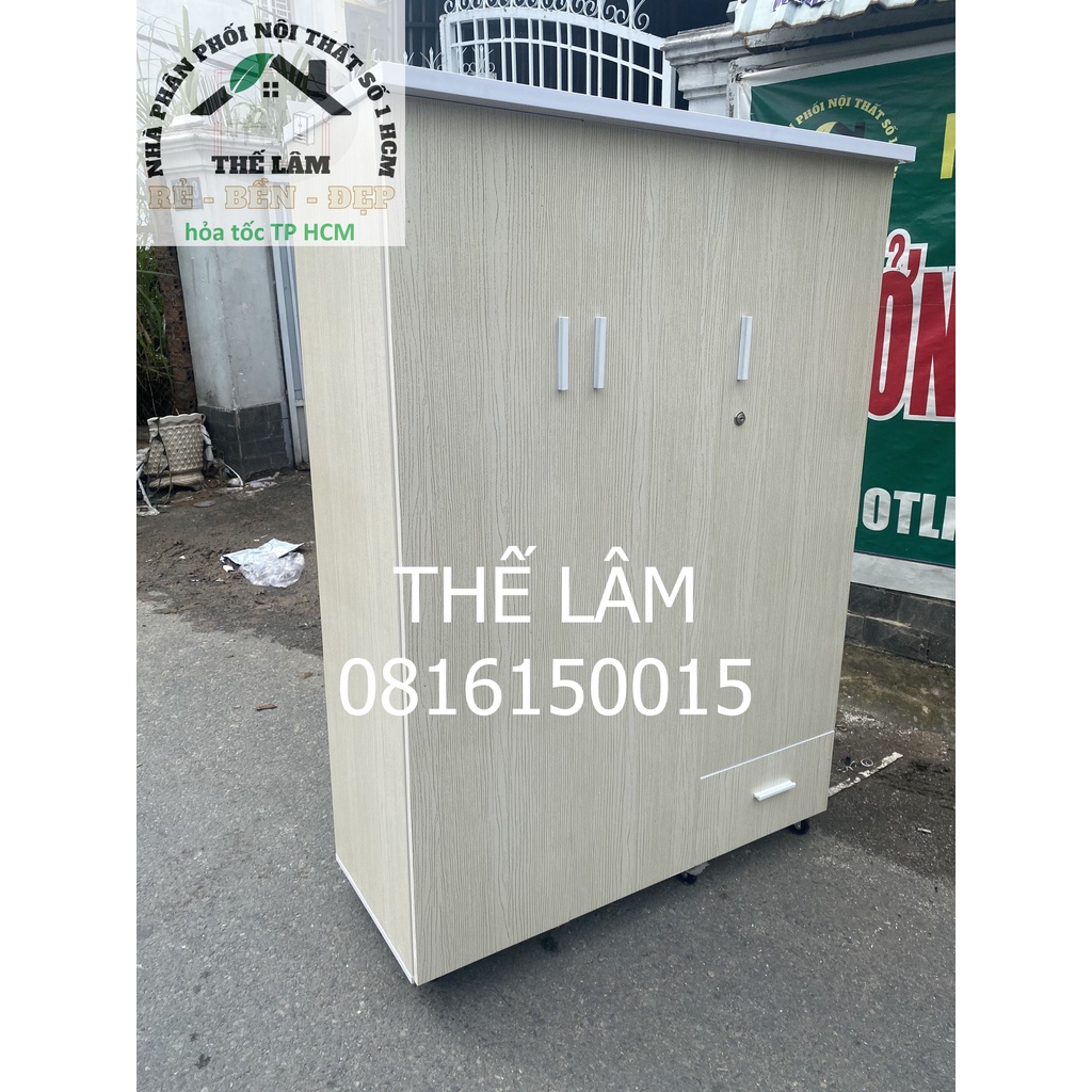 tủ quần áo nhựa 3 cánh 160 x 125 (có giao sau giờ hành chính)