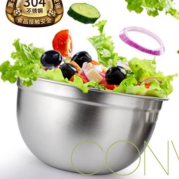 Thau inox 304 có chia vạch lòng sâu chuyên đánh trứng nhào bột làm bánh trộn salad đựng thực phẩm đa năng đủ kích thước