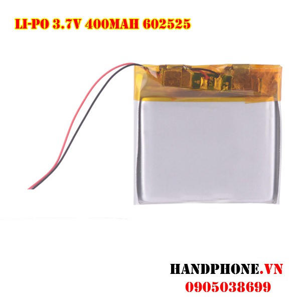 Pin Li-Po 3.7V 602525 602626 602424 350/400mAh (Lithium Polyme) cho Smartwatch, định vị GPS, cân điện tử,  máy nghe nhạc