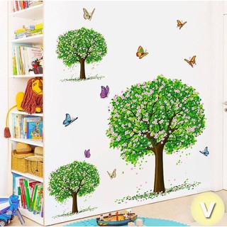 Decal dán tường Ba cây xanh