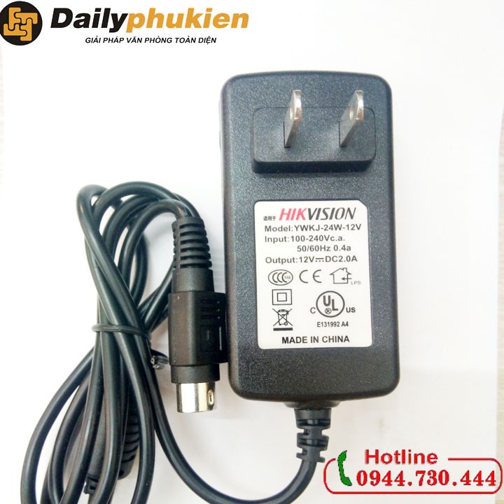 Adapter nguồn đầu ghi Hikvision 12v 2a 4 pin