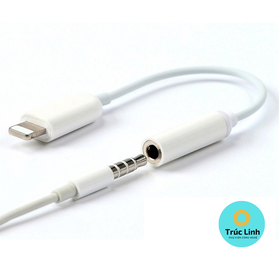 Cáp Chuyển Cổng Lighting Sang Cổng Tai Nghe 3.5mm Kết Nối Bluetooth Hỗ Trợ Mic - Bảo Hành 6 Tháng 1 Đổi 1