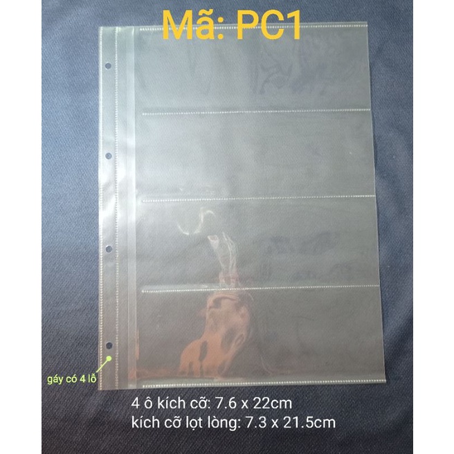 (1cái) Sleeve binder đựng postcard, tranh ảnh, huy hiệu, phụ kiện