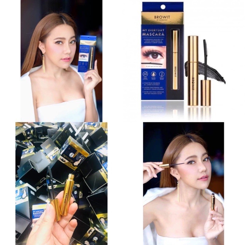 Mascara Browit Nongchat Thái Làm Dày Dài Mi Chuyên Dụng Cho Makeup