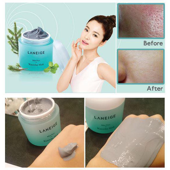 Mặt Nạ Đất Sét Dưỡng Ẩm Và Se Khít Lỗ Chân Lông Laneige Mini Pore Waterclay Mask Miniature