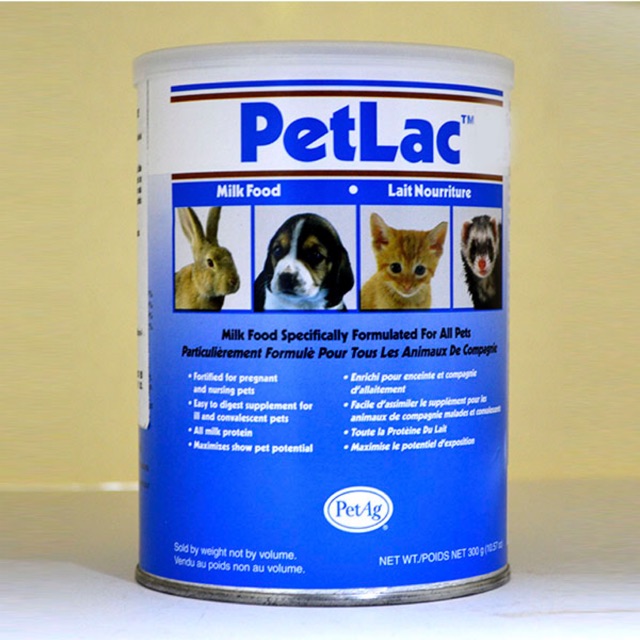 Sữa bột thay thế sữa mẹ cho chó, mèo con PetLac hộp 300gr